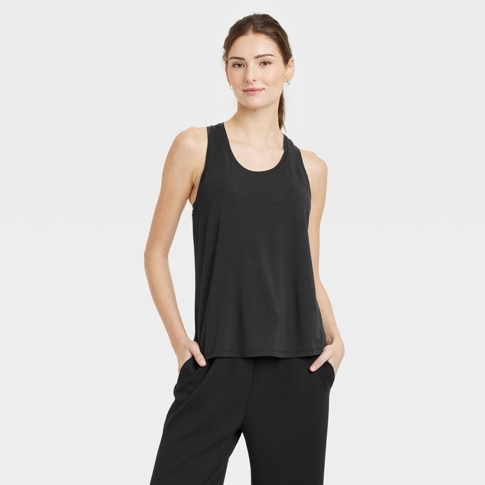 All In Motion Black Women's Beyond Ease Legging Friendly Racerback Tank Top XS